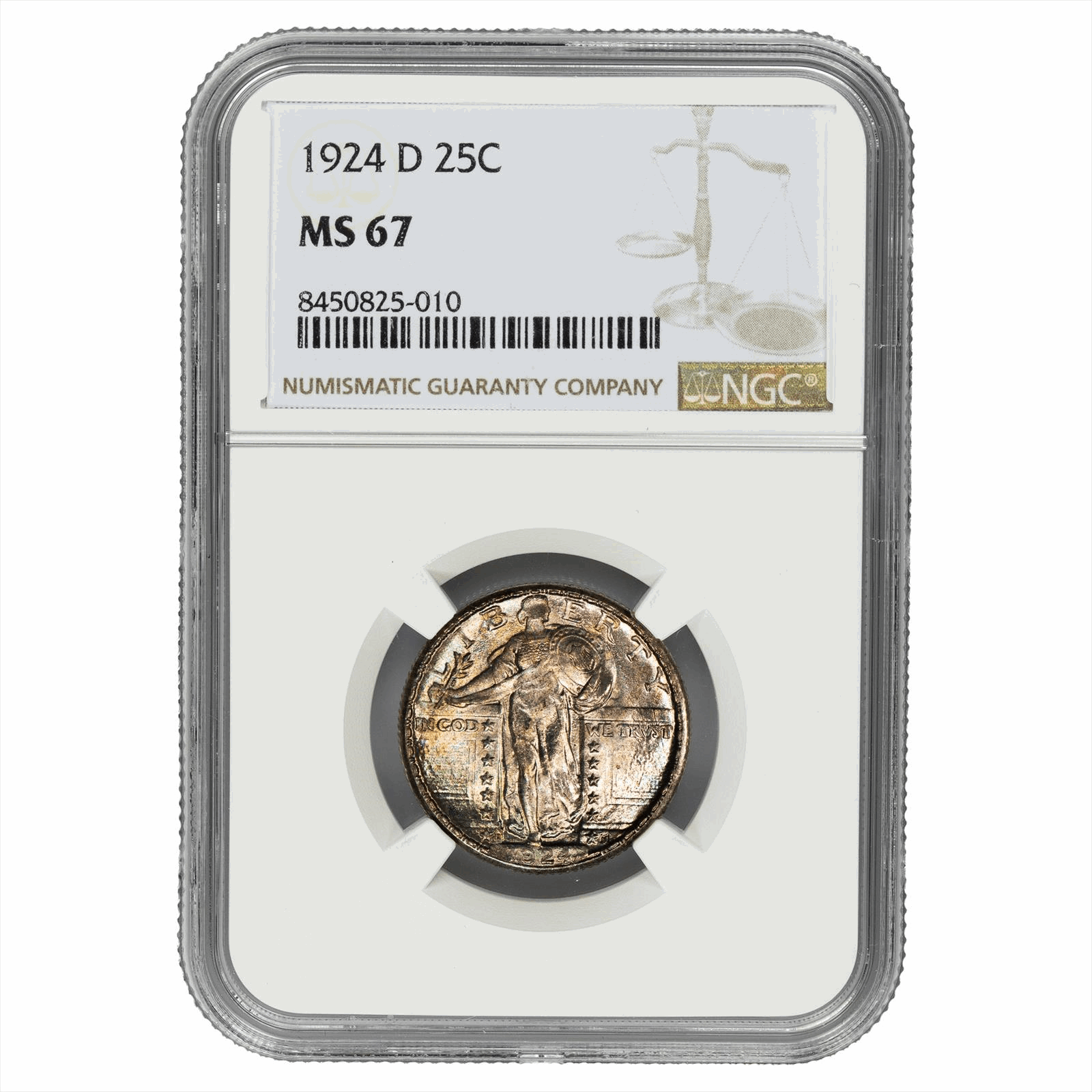 1924-D Standing Liberty Quarter 25C NGC MS 67