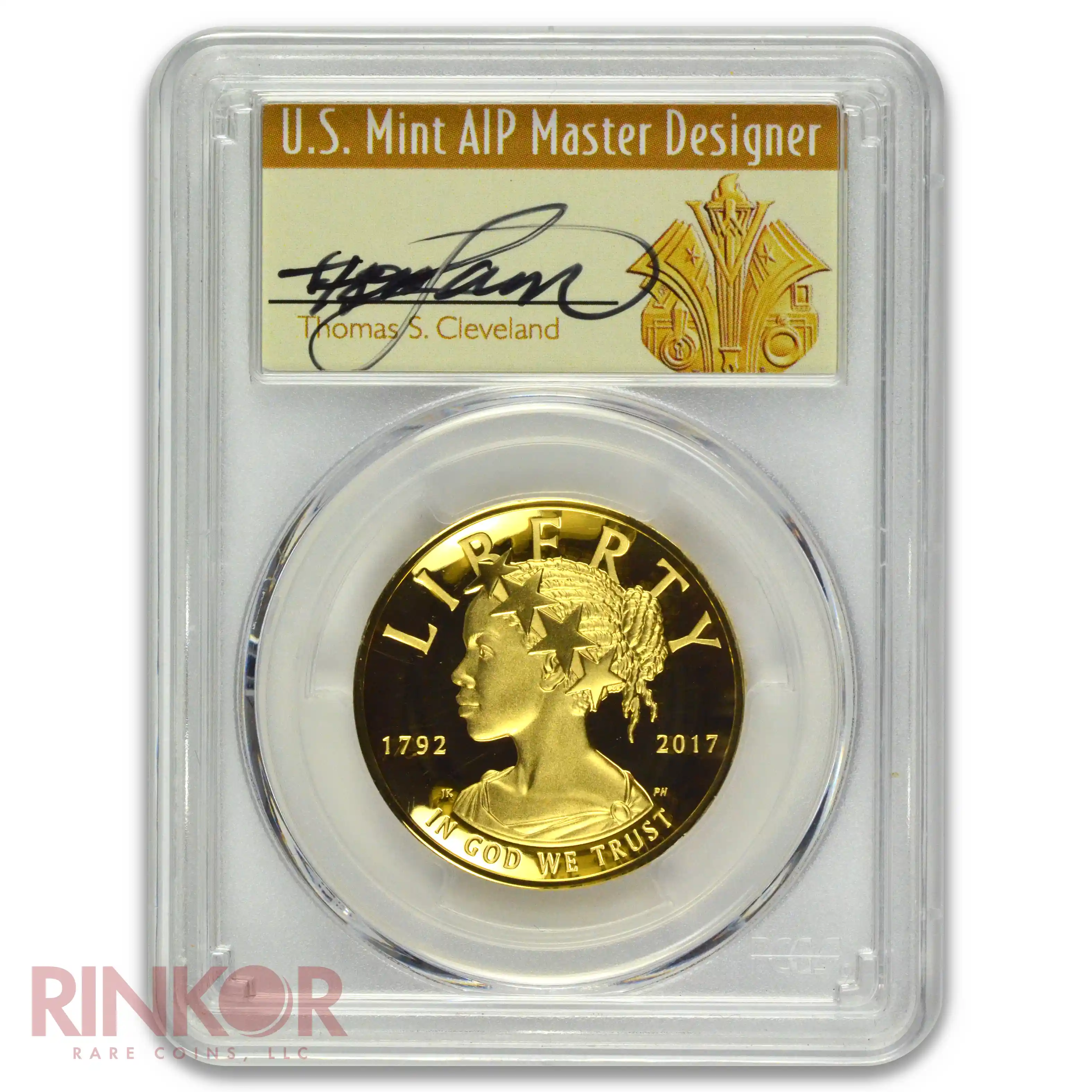 2017-W 1oz American Liberty 225th Anniversary Gold High Relief FDOI Cleveland Sig PCGS PR 70