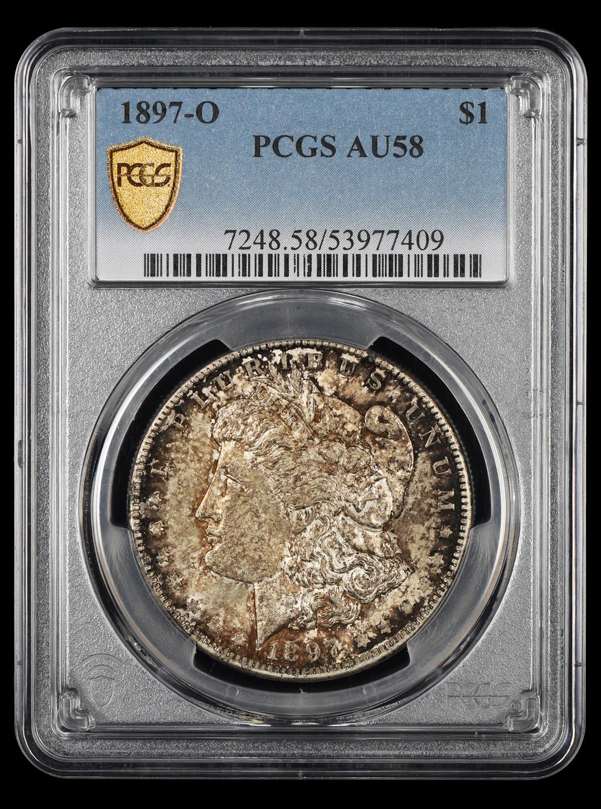 1897 O $1 PCGS  AU58