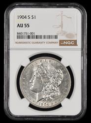 1904 S $1 NGC AU-55
