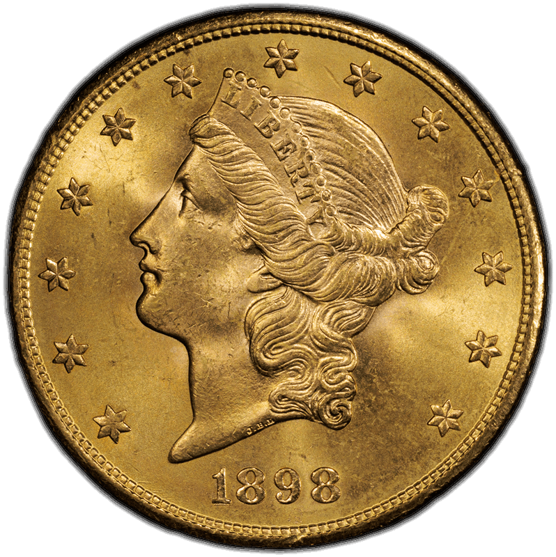 1898-S $20 PCGS MS 64 CAC