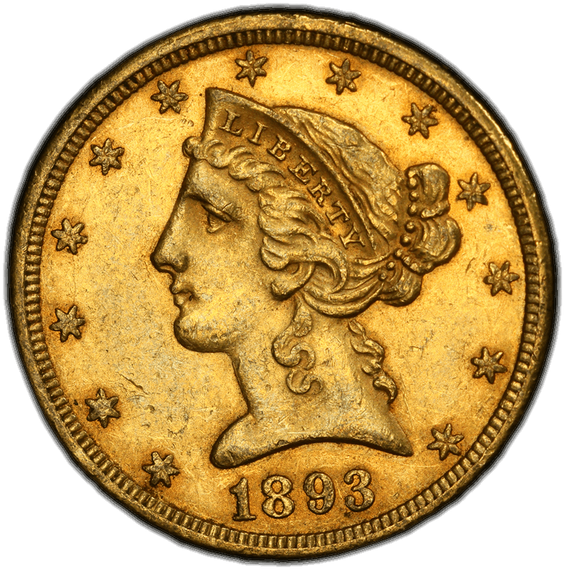 1893-CC $2.50 PCGS AU-55 CAC