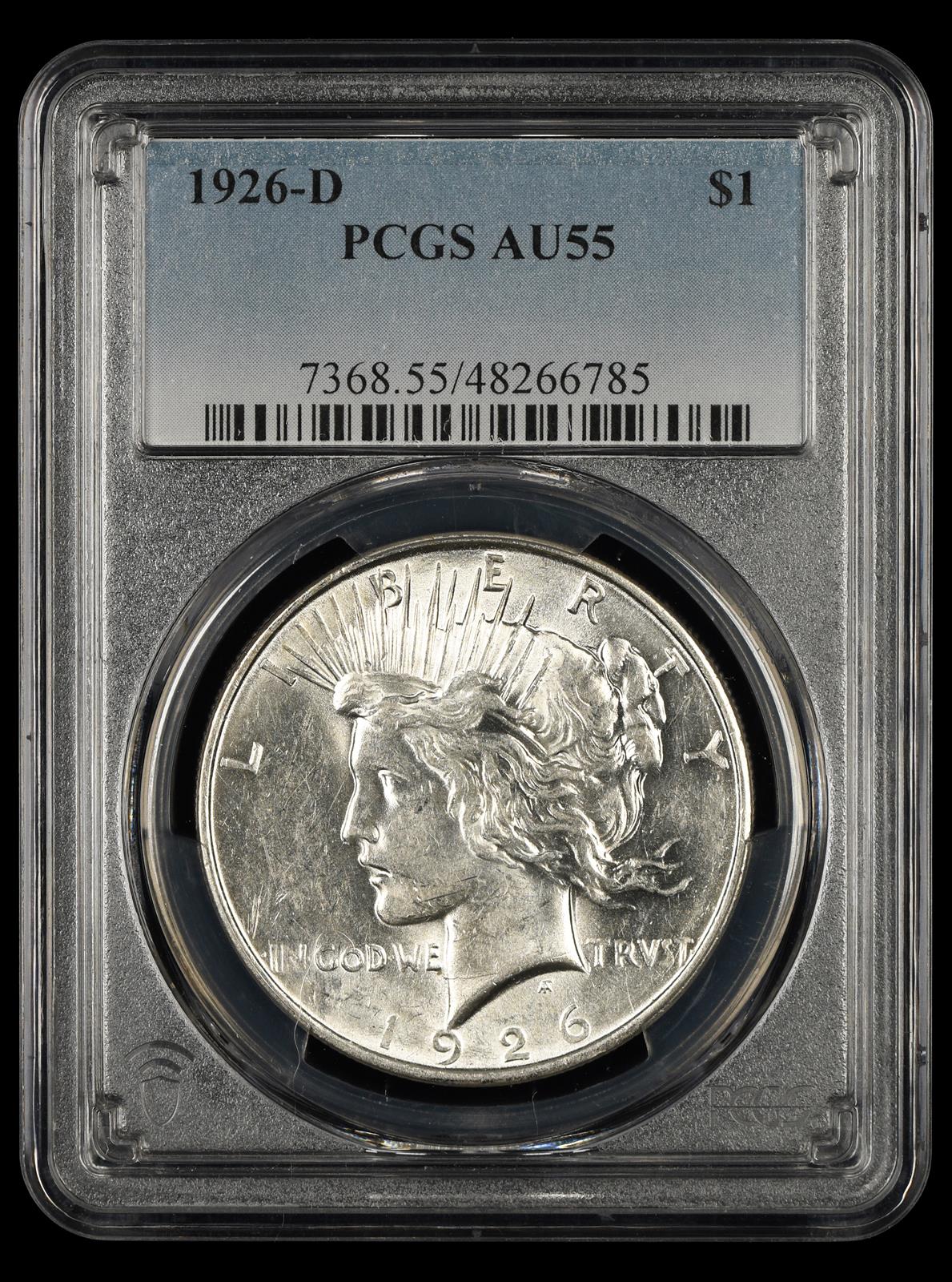 1926 D $1 PCGS AU55 AU55