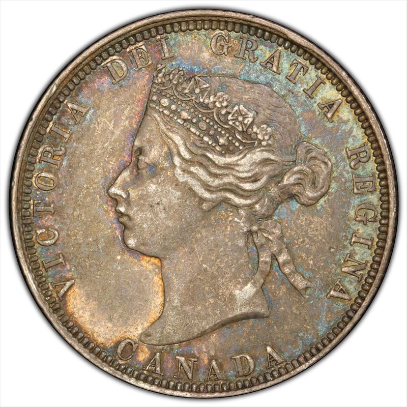 1870 Canada 25c PCGS AU53 
