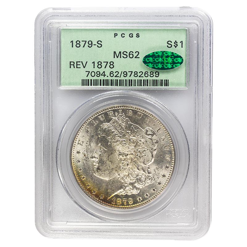 1879-S Morgan Dollar Reverse of 1878, $1 PCGS MS 62 - Toning