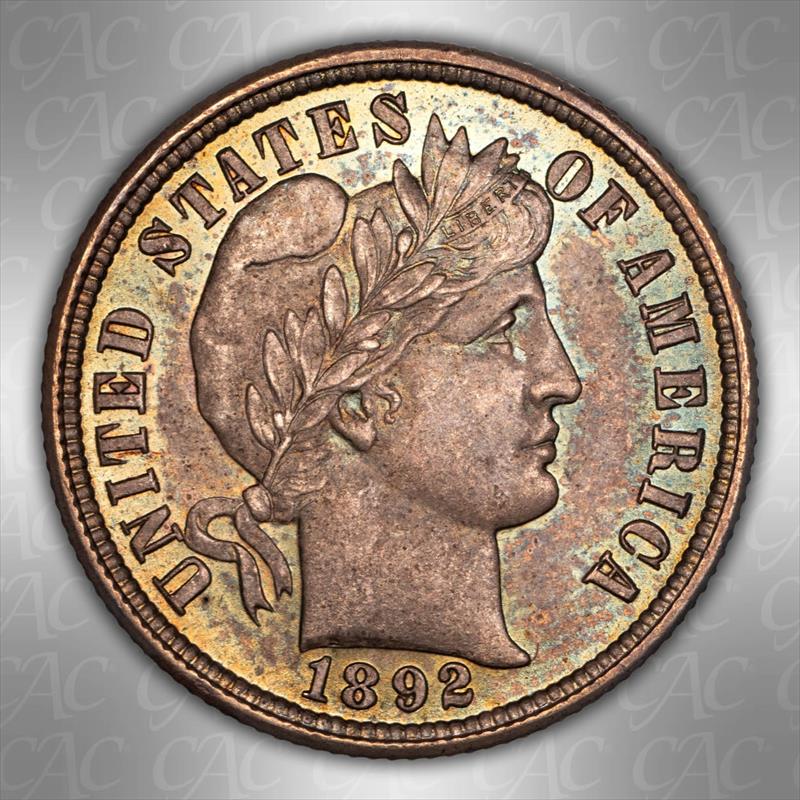 1892 10C CACG MS 66