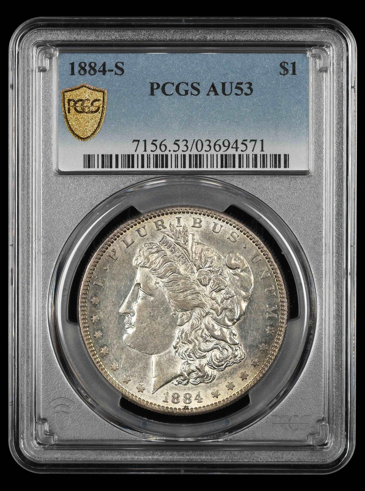 1884-S $1 PCGS AU-53