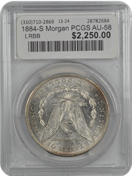 1884-S Morgan PCGS AU-58