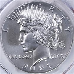 2021 $1 Peace Dollar 100th Anniversary PCGS MS70 Silver Dollar Label 