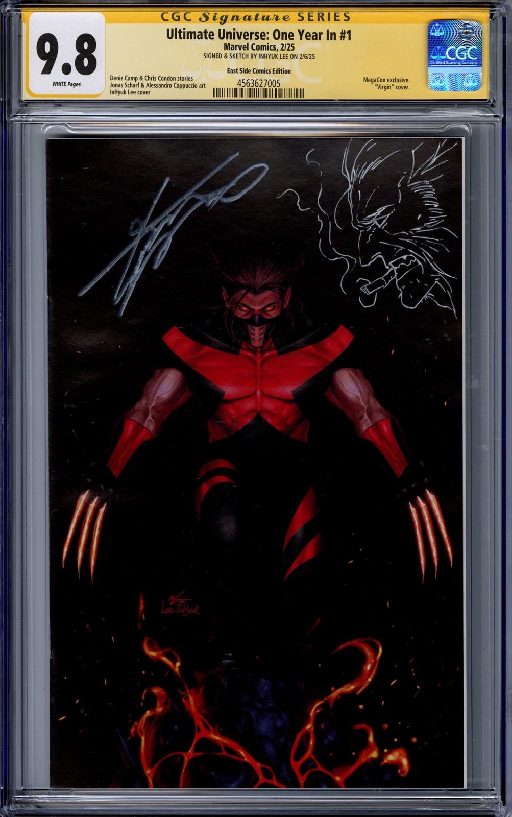 Ultimate Universe: One Year In #1 CGC Signature Series 9.8 (Marvel, 2025) Signed by Inhyuk Lee (east Side Comics Edition) 