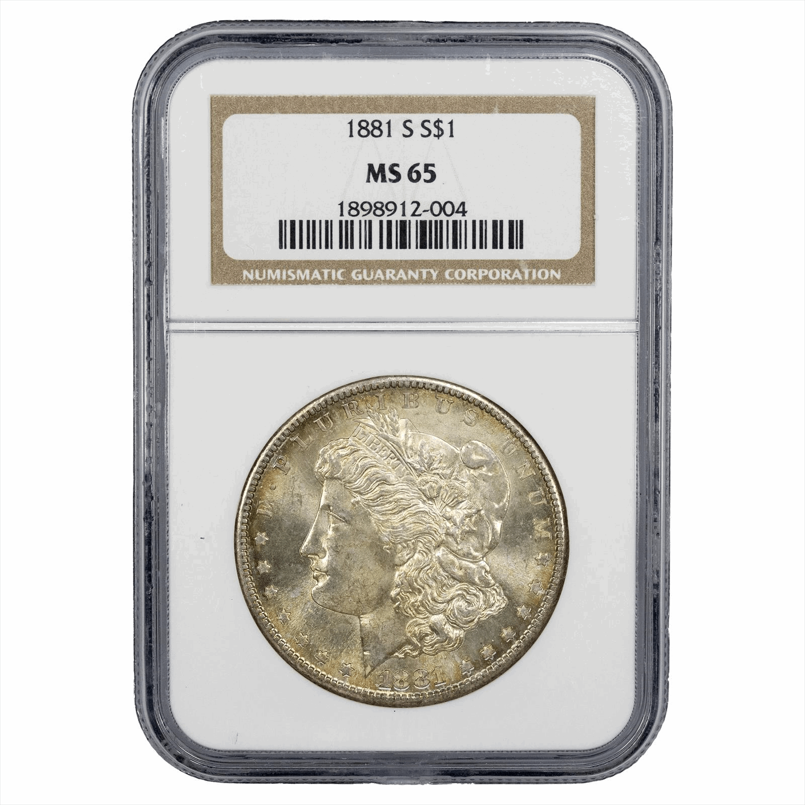 1881-S Morgan Silver Dollar $1 NGC MS 65