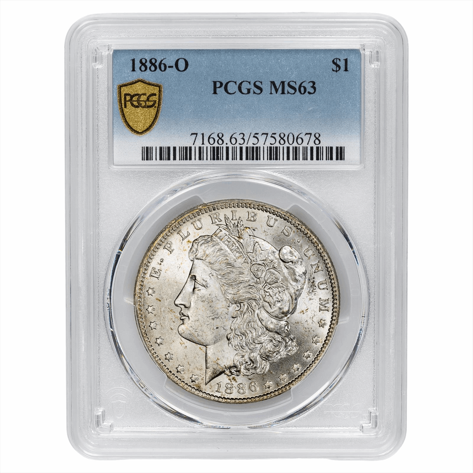 1886-O Morgan Silver Dollar $1 PCGS MS 63