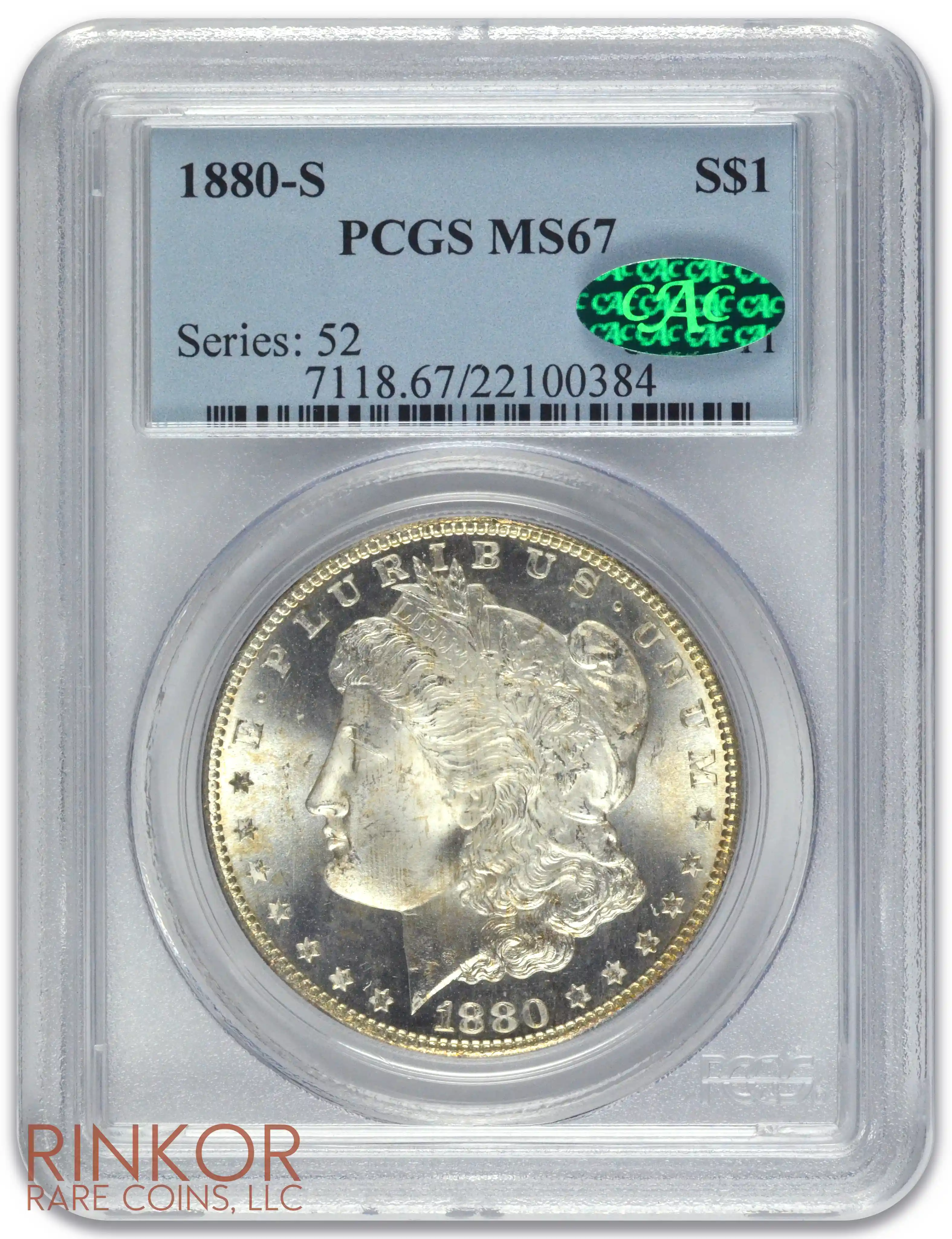 1880-S $1 PCGS MS 67 CAC