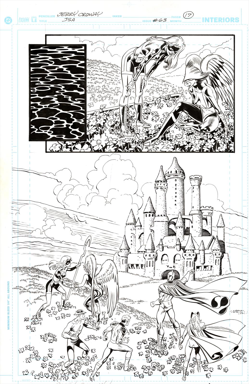 JSA Vol. 1 #63 Page 17 Artist:  Jerry Ordway (Penciller) ,  Wayne Faucher (Inker) Media Type: Pen and Ink Art Type: Interior Page 