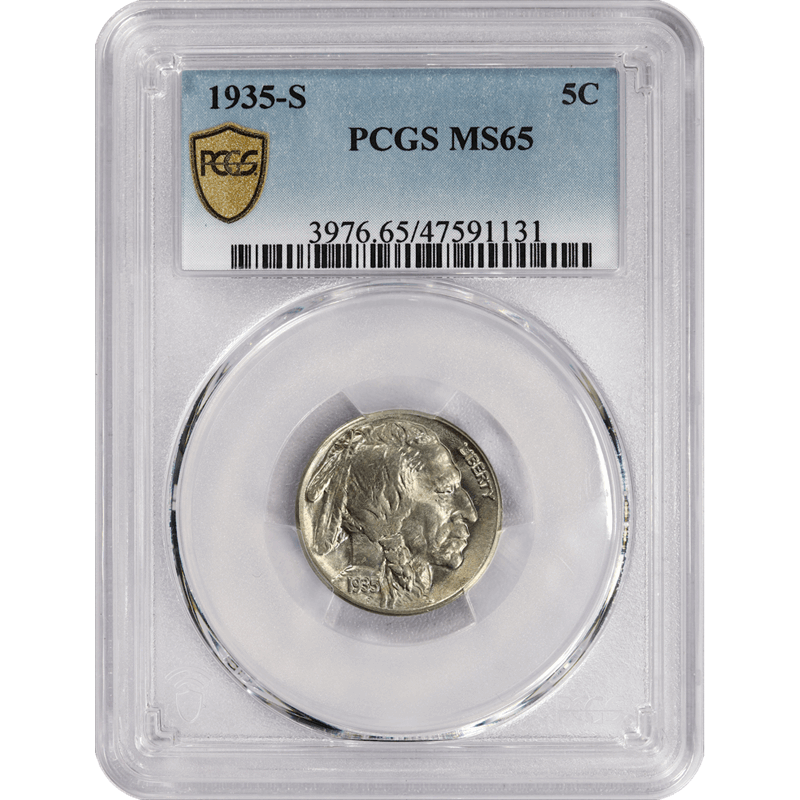 1935-S Buffalo Nickel 5c, PCGS MS 65 - Lustrous