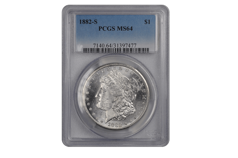 1882-S $1 Morgan Dollar PCGS  #3416-3 MS64