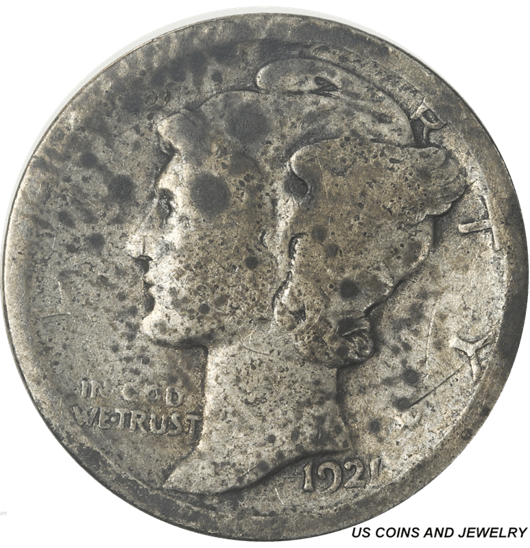 1921-D Mercury Dime 10c Good Ungraded 