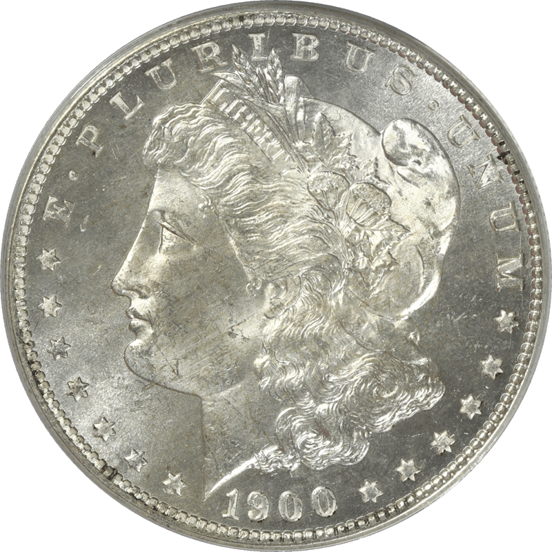 1900-S Morgan Silver Dollar $1, PCGS MS-64PL Old Green Holder, Nice