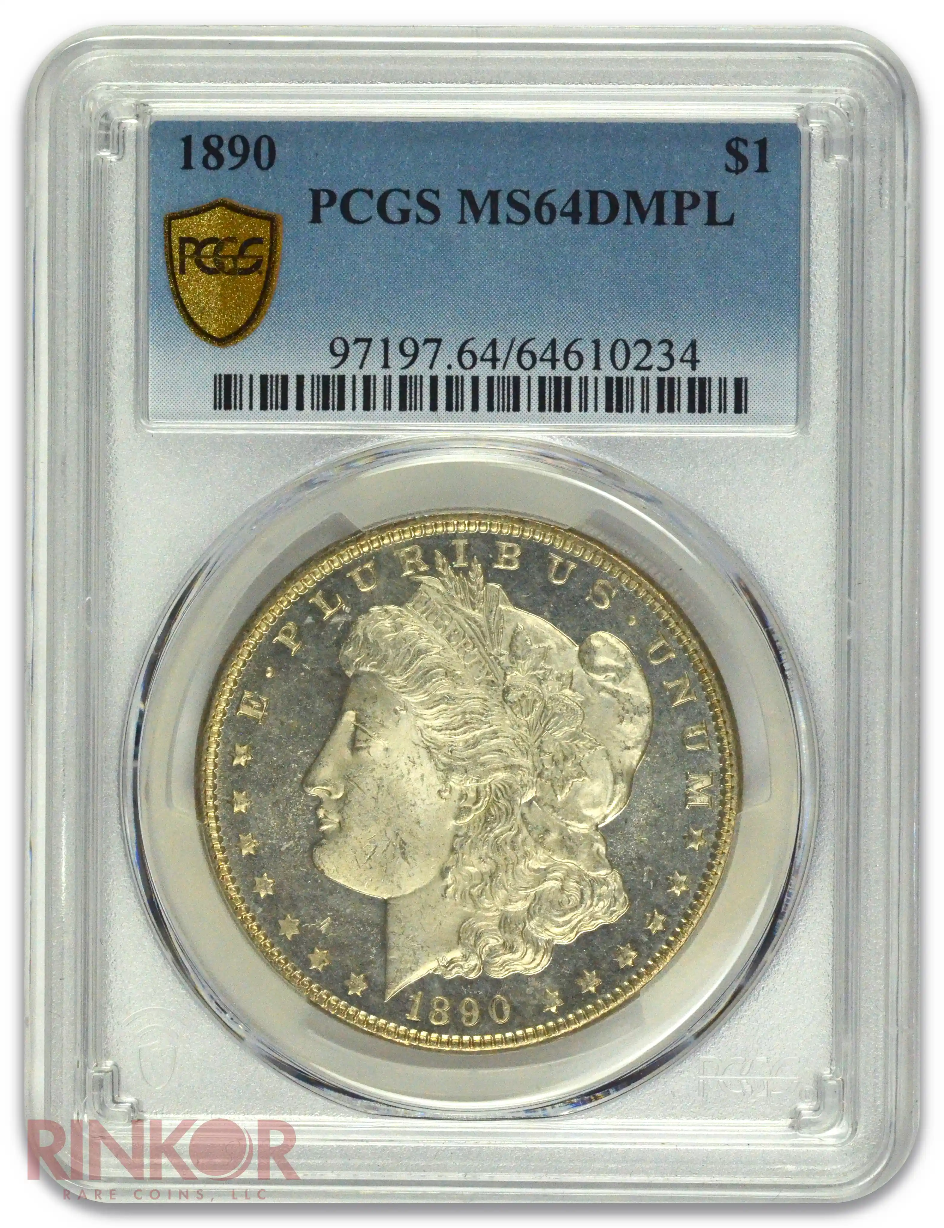 1890 $1 Morgan Dollar PCGS MS 64 DMPL