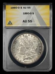 1880 O $1 ANACS AU 55