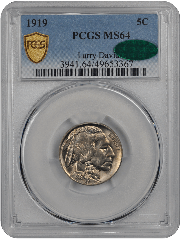 1919 Buffalo PCGS CAC MS 64