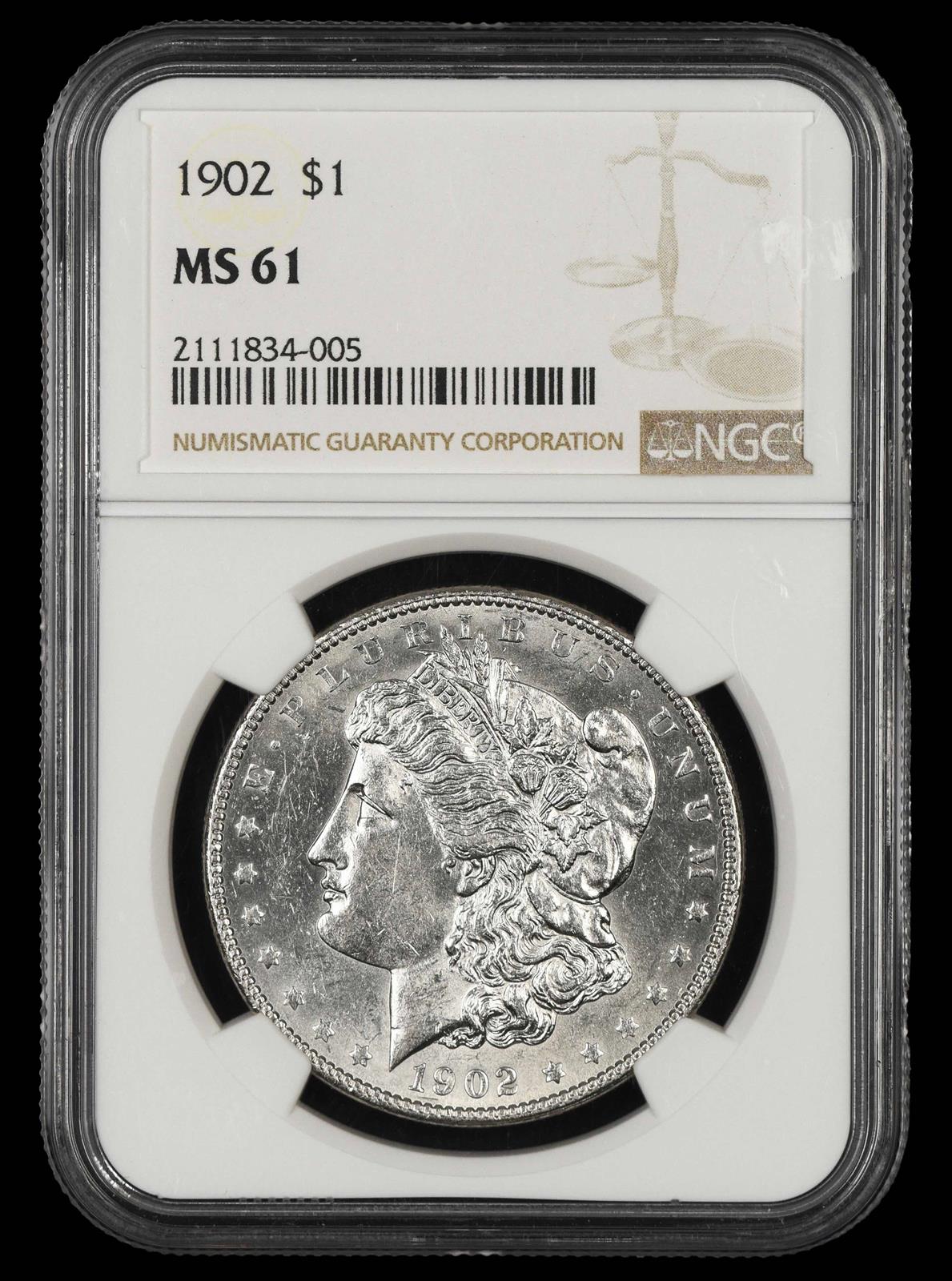 1902 $1 NGC MS 61