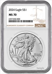 2024 $1 American Silver Eagle MS70 NGC 