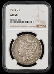 1903 S $1 NGC  AU50