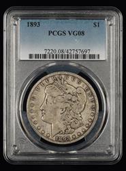 1893 $1 PCGS VG-08
