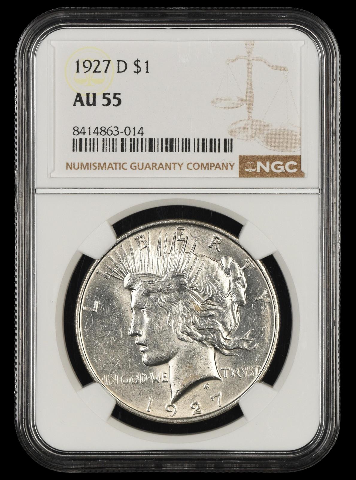 1927 D $1 NGC  AU55