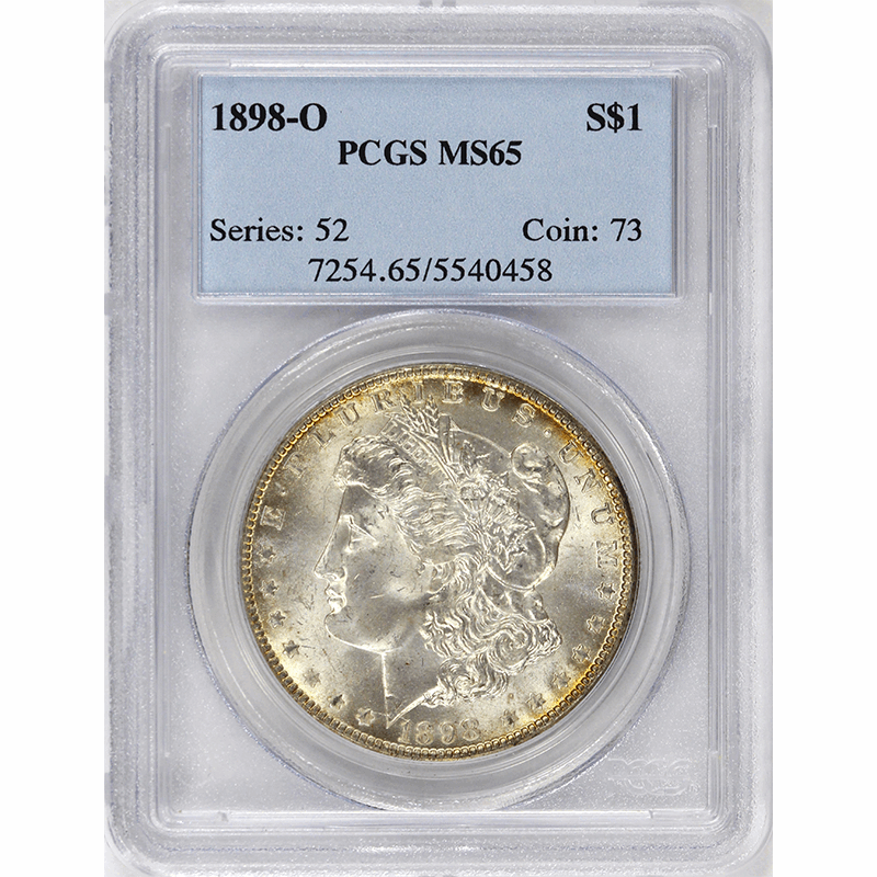 1898-O $1 Morgan Silver Dollar - PCGS MS65 - Edge Toning - Lustrous - OH