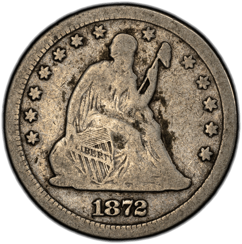 1872-CC 25c PCGS VG08 