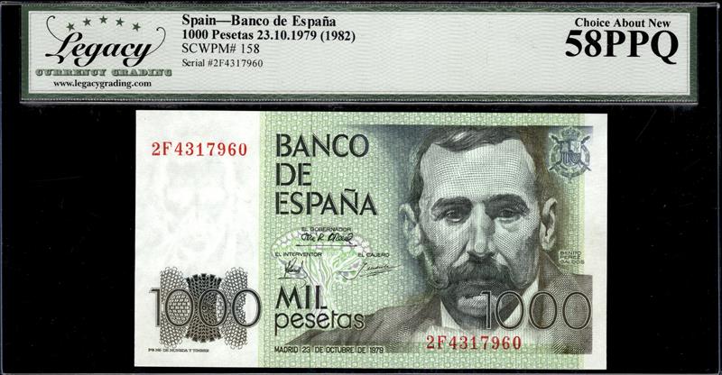 SPAIN BANCO DE ESPANA 1000 PESETAS 23.10.1979 1982 CHOICE ABOUT NEW 58PPQ  