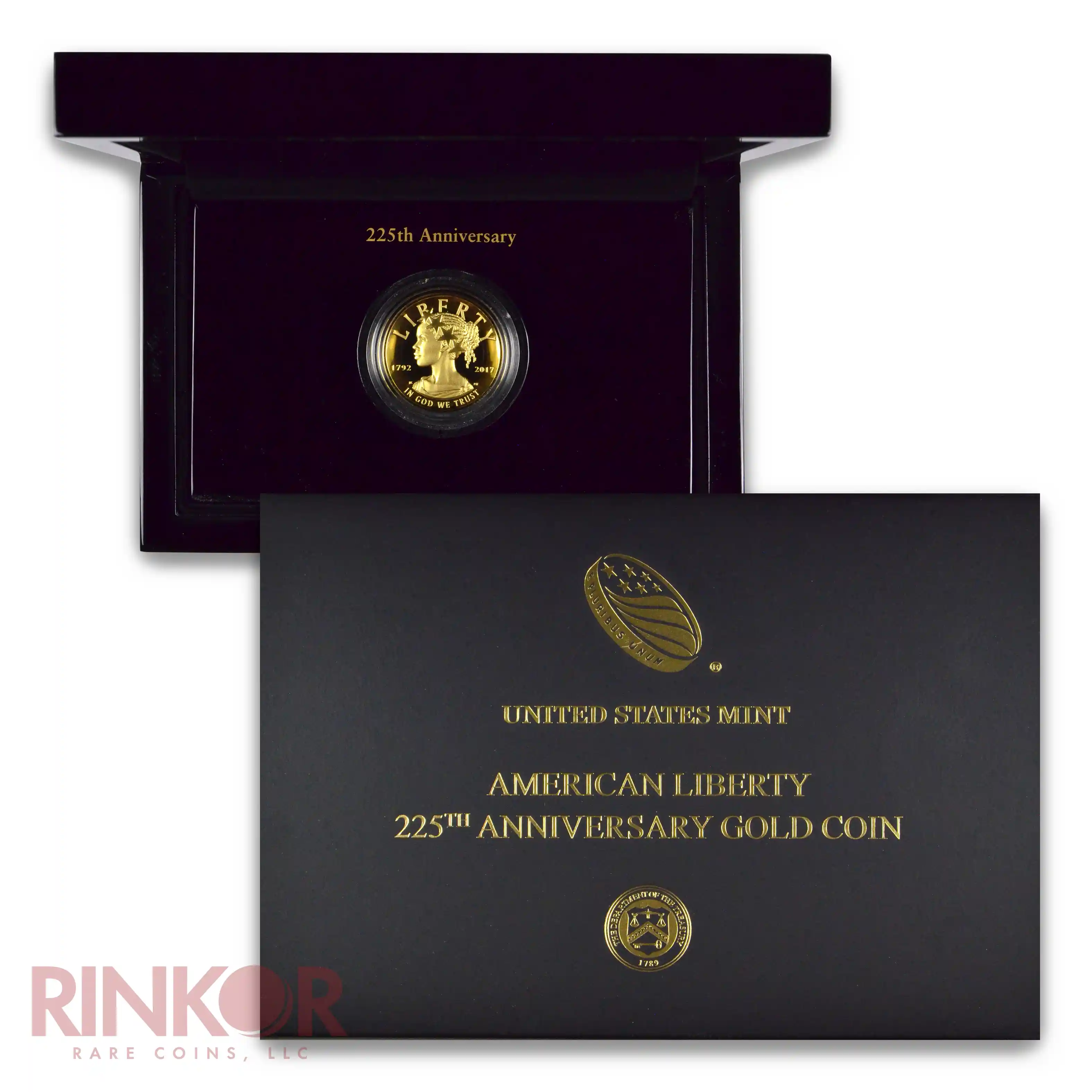 2017-W 1oz American Liberty 225th Anniversary Gold High Relief Proof (Box and CoA)