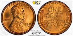 1942-D 1C PCGS MS67+RD CAC