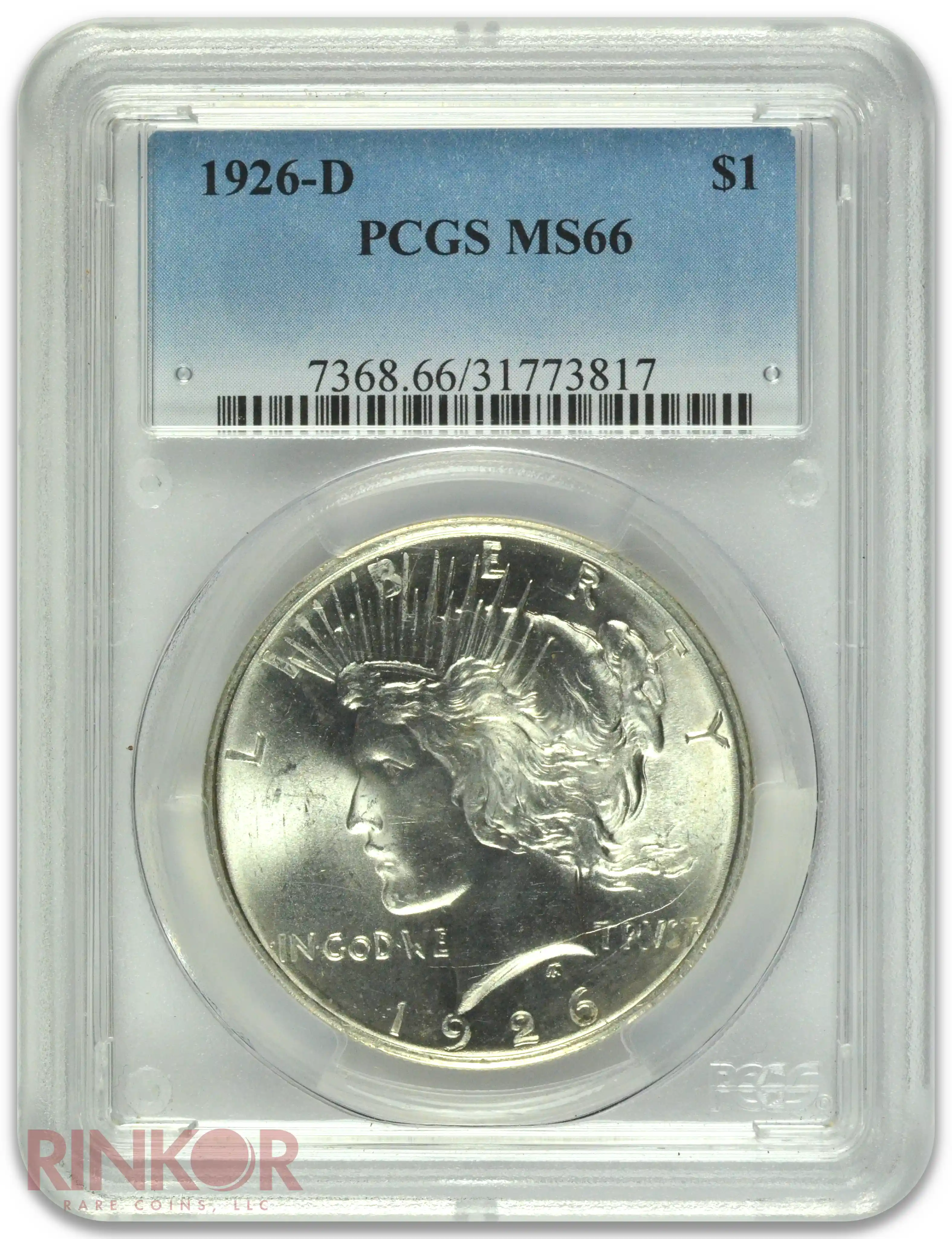 1926-D $1 PCGS MS 66