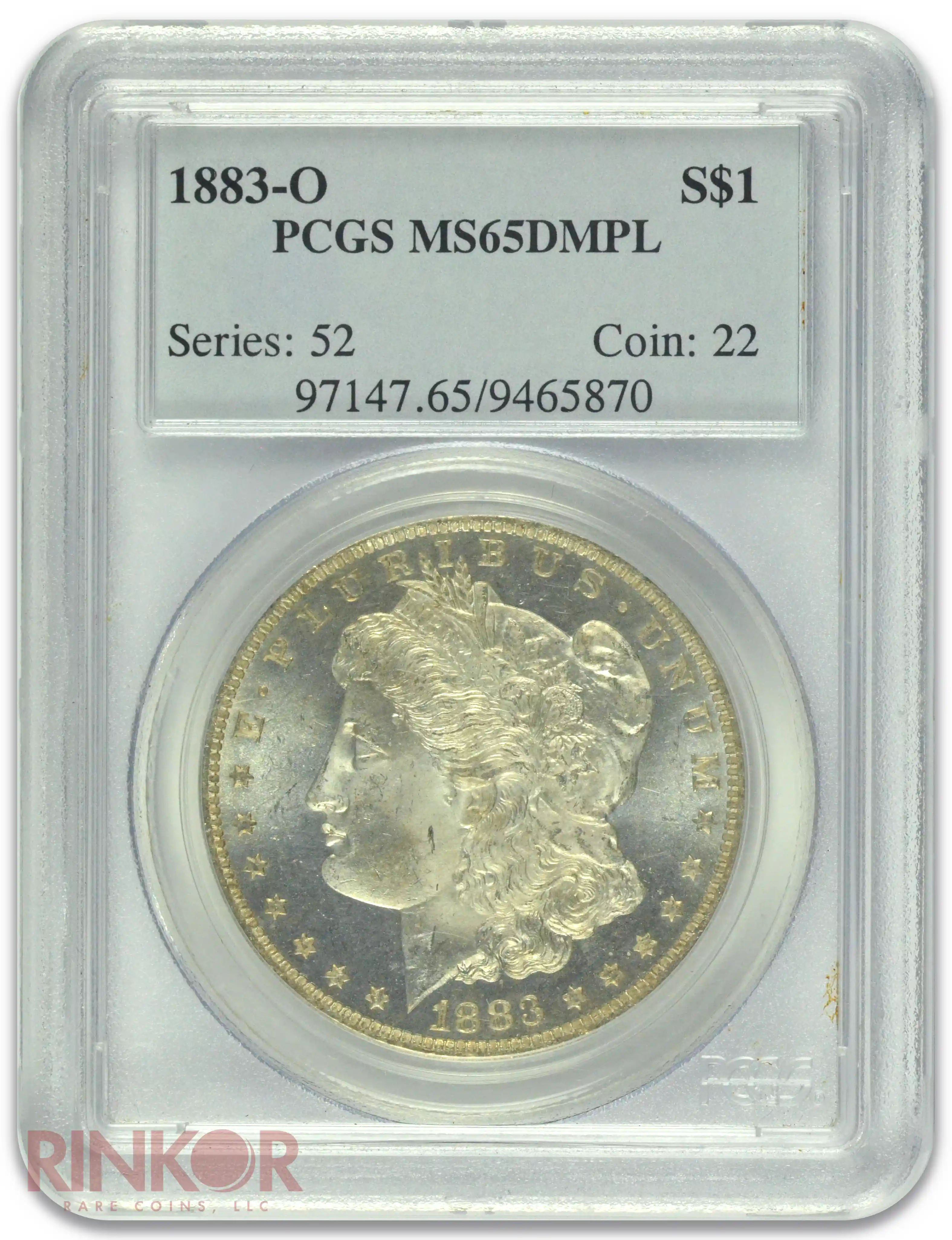 1883-O $1 Morgan Dollar PCGS MS 65 DMPL