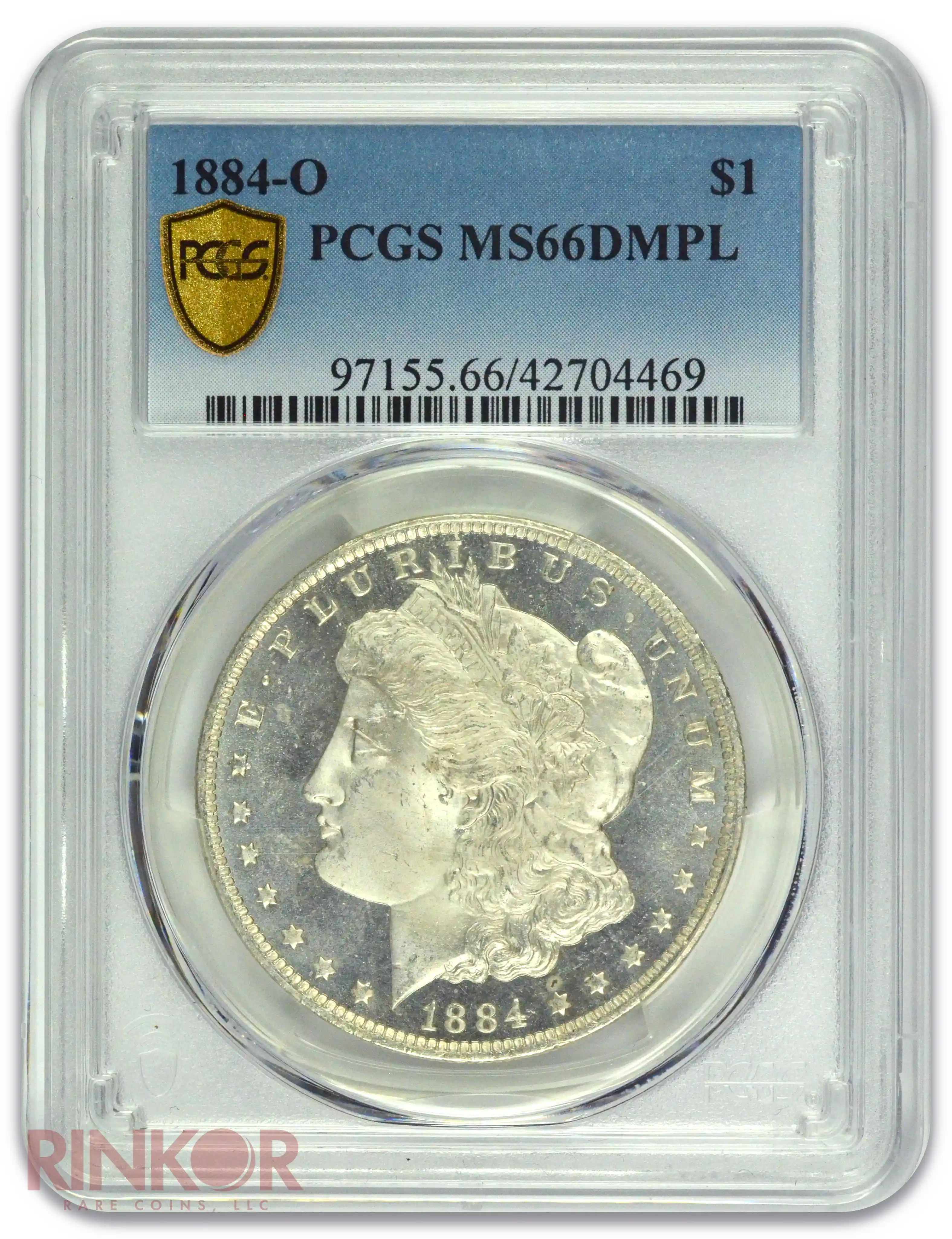 1884-O $1 Morgan Dollar PCGS MS 66 DMPL