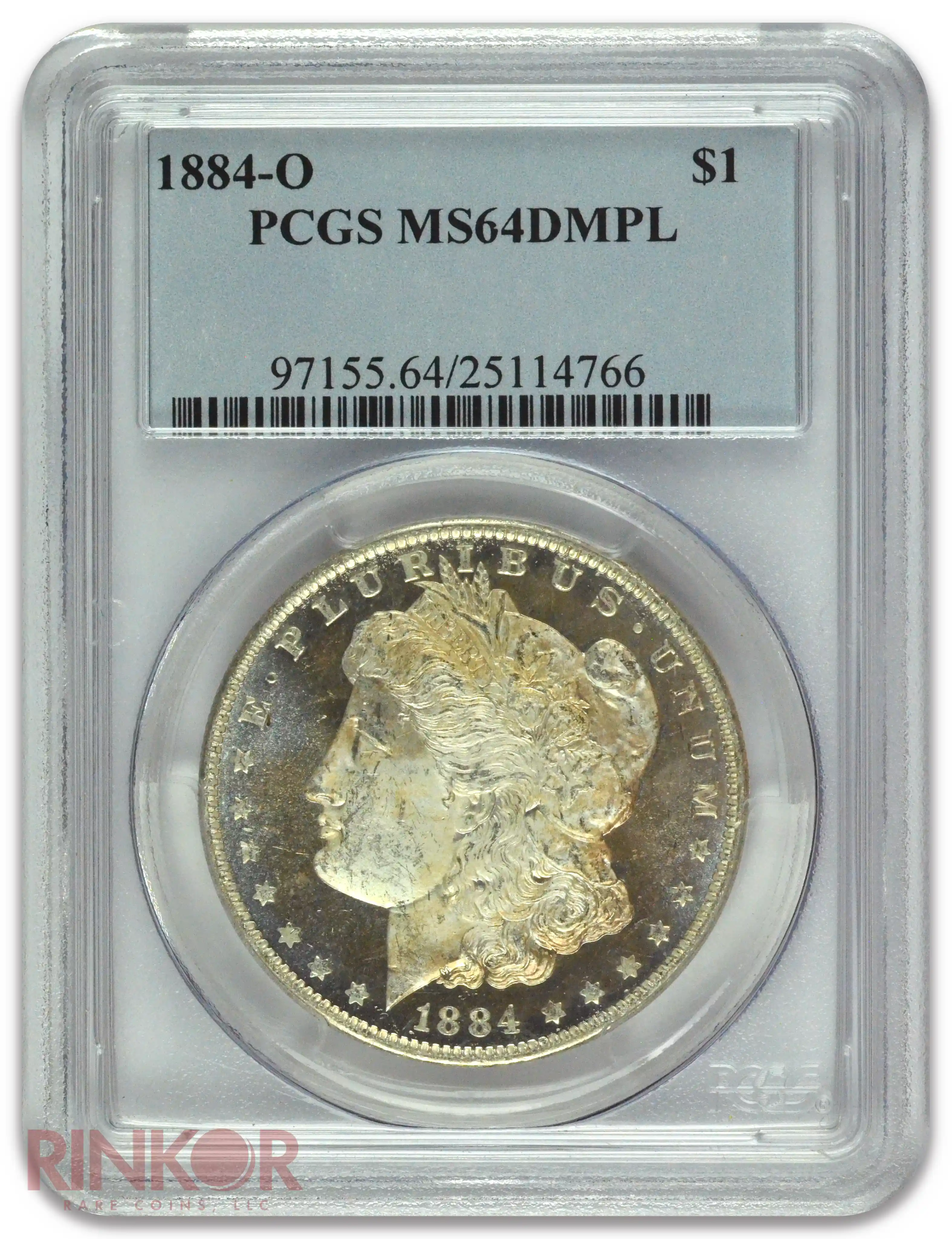 1884-O $1 Morgan Dollar PCGS MS 64 DMPL