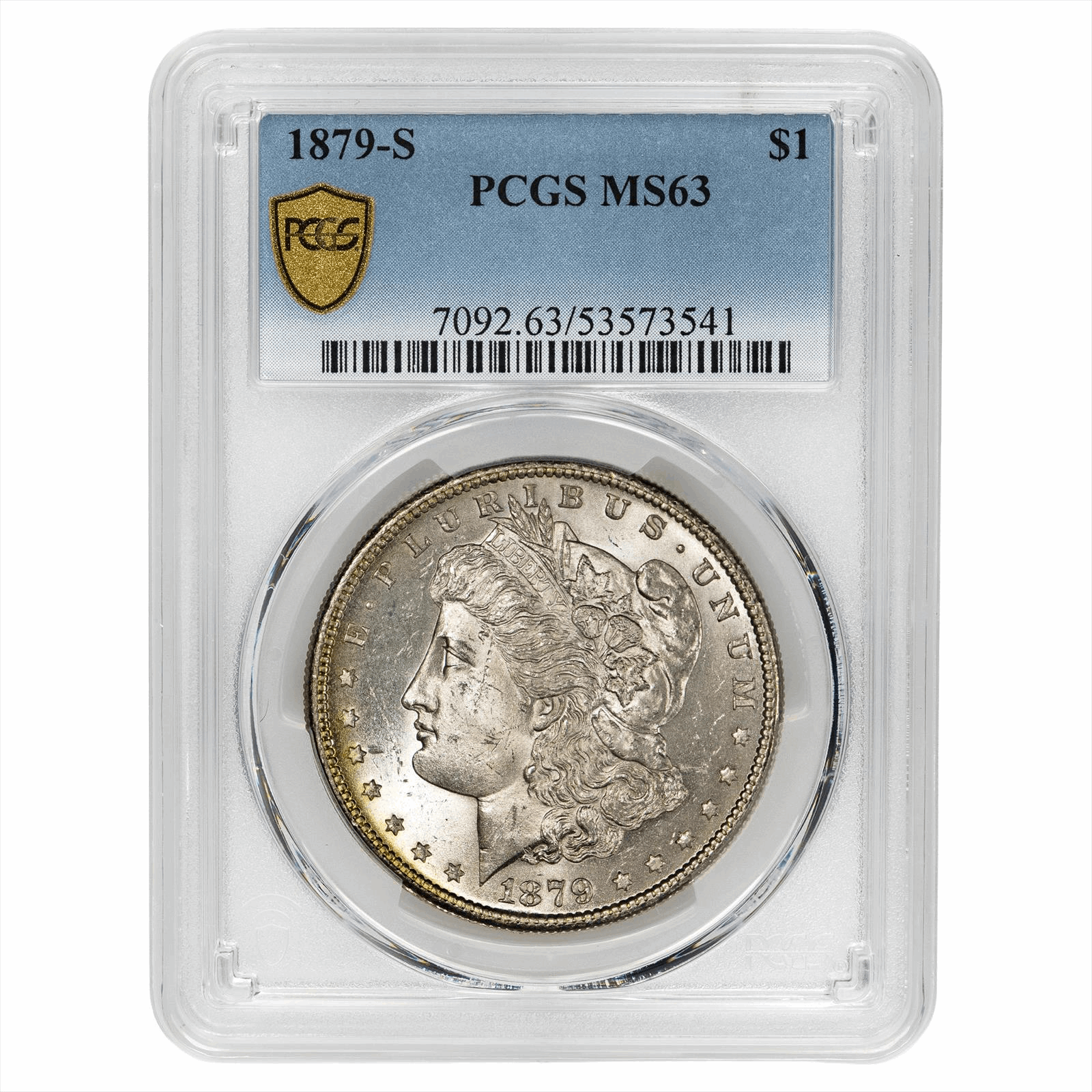 1879-S Morgan Silver Dollar $1 PCGS MS 63