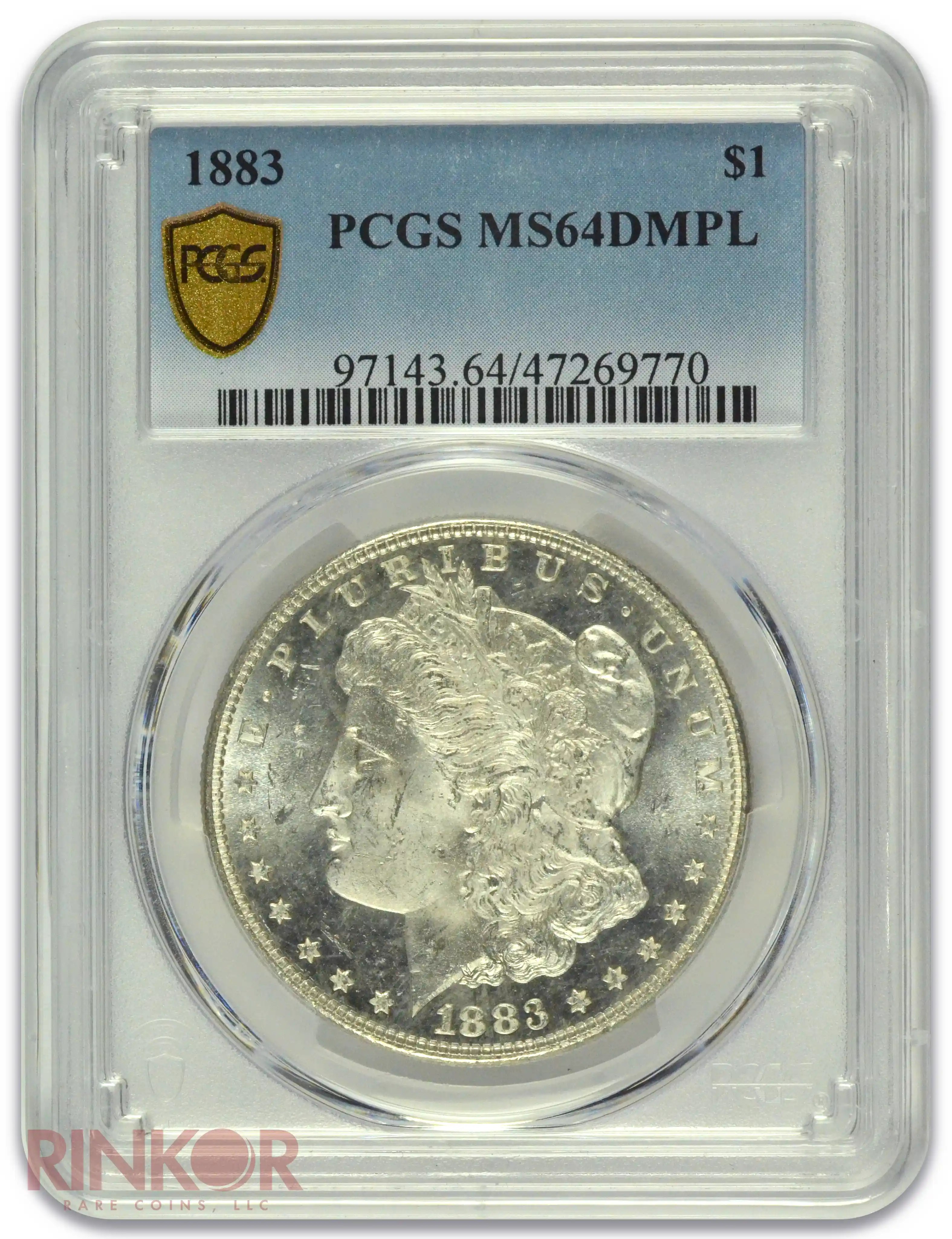 1883 $1 Morgan Dollar PCGS MS 64 DMPL