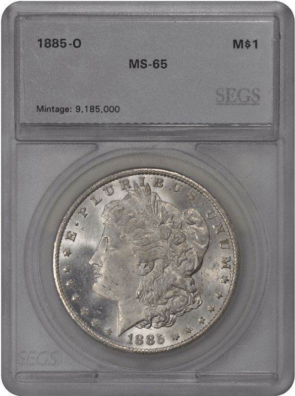 1885-O Morgan SEGS MS 65 