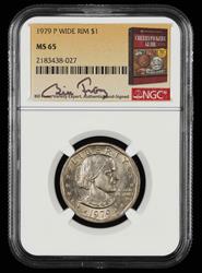 1979 Wide Rim $1 Bill Fivaz Signature Label  MS65