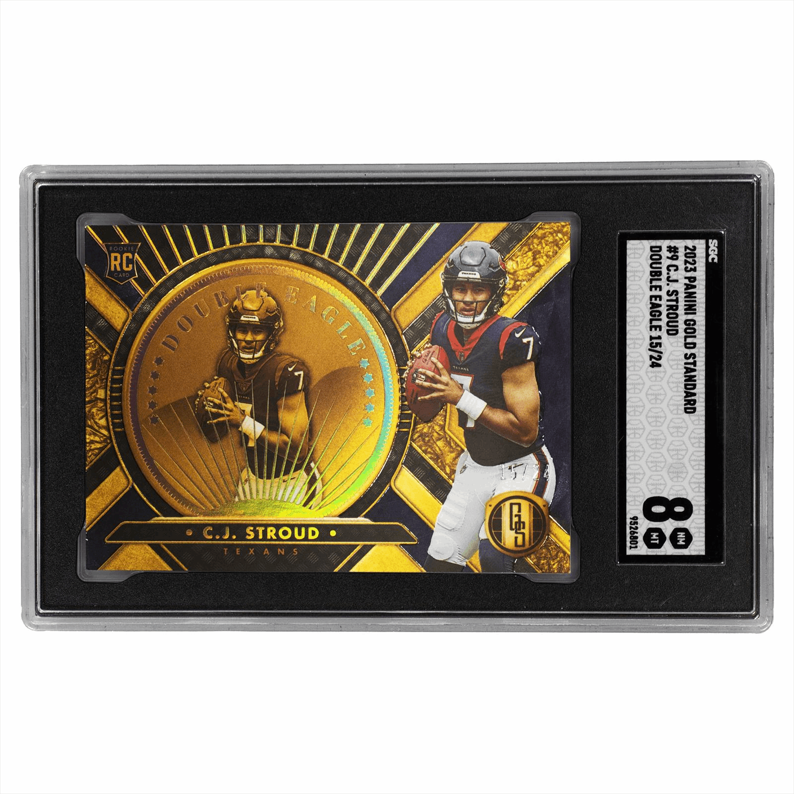 2023 Panini Gold Standard CJ Stroud Double Eagle #9 15/24 SGC NM-MT 8