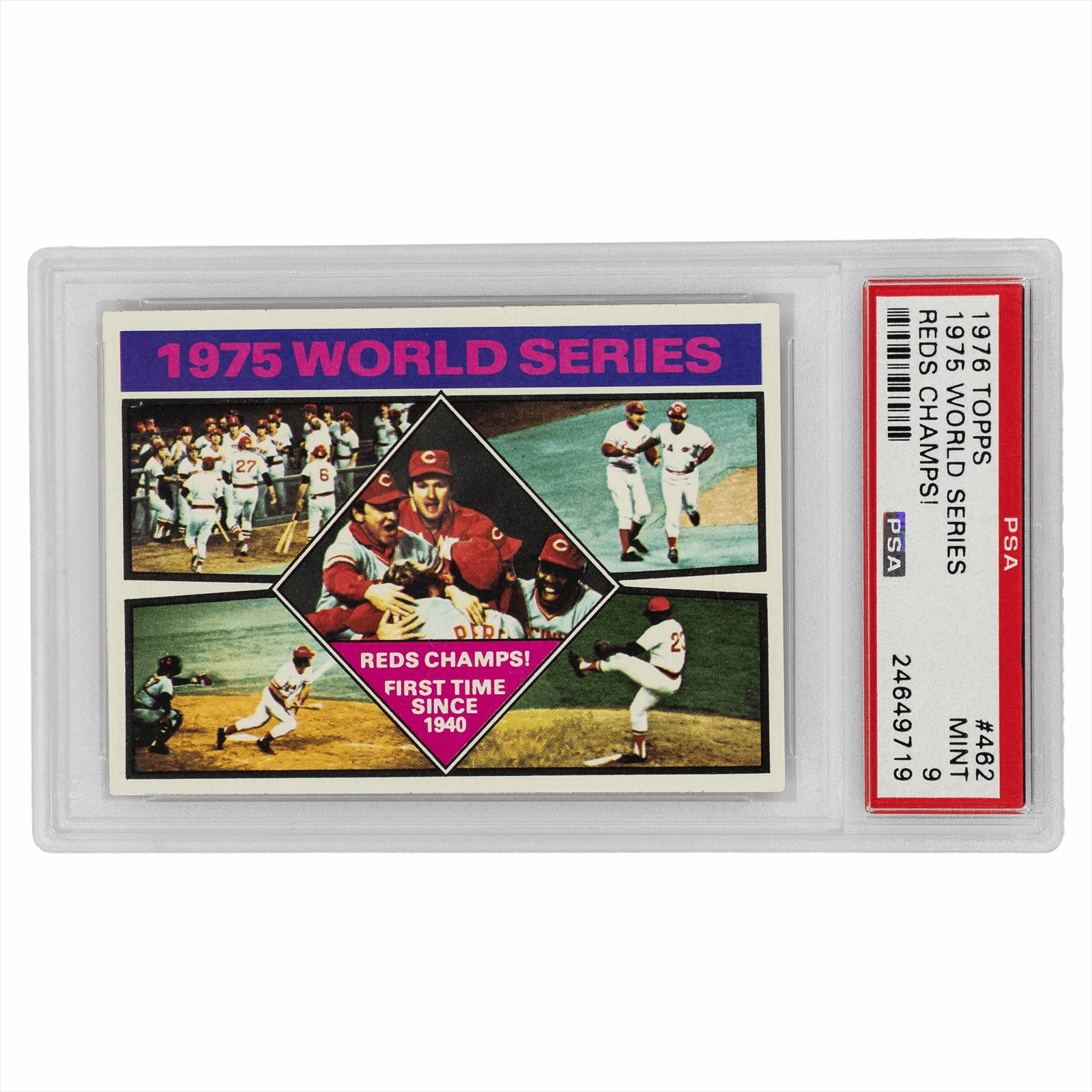 1976 Topps 1975 World Series Reds Champs! #462 PSA MINT 9