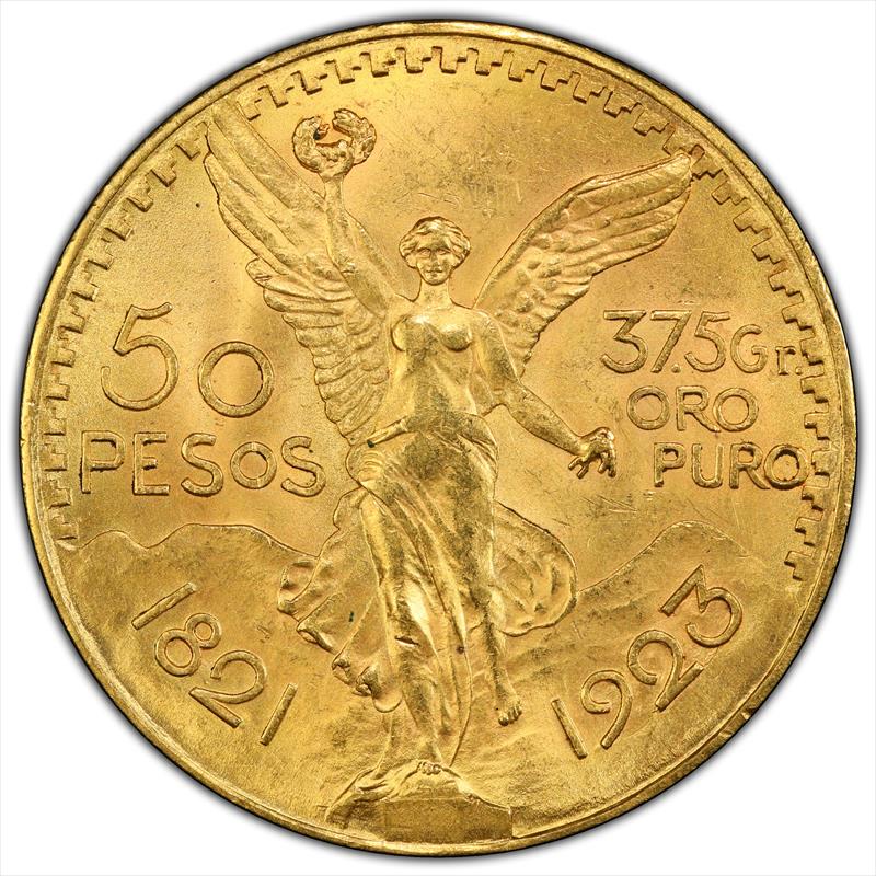 1923 Mexico 50 Peso PCGS MS64 