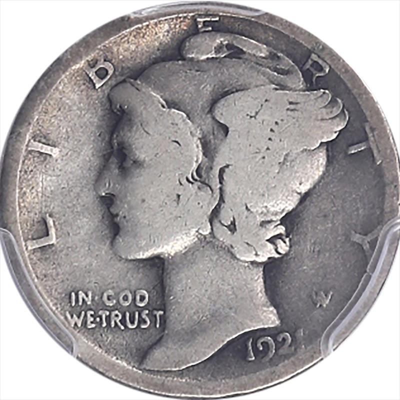 1921-D Mercury Dime 10C PCGS G 04 - Nice Original Good Coin