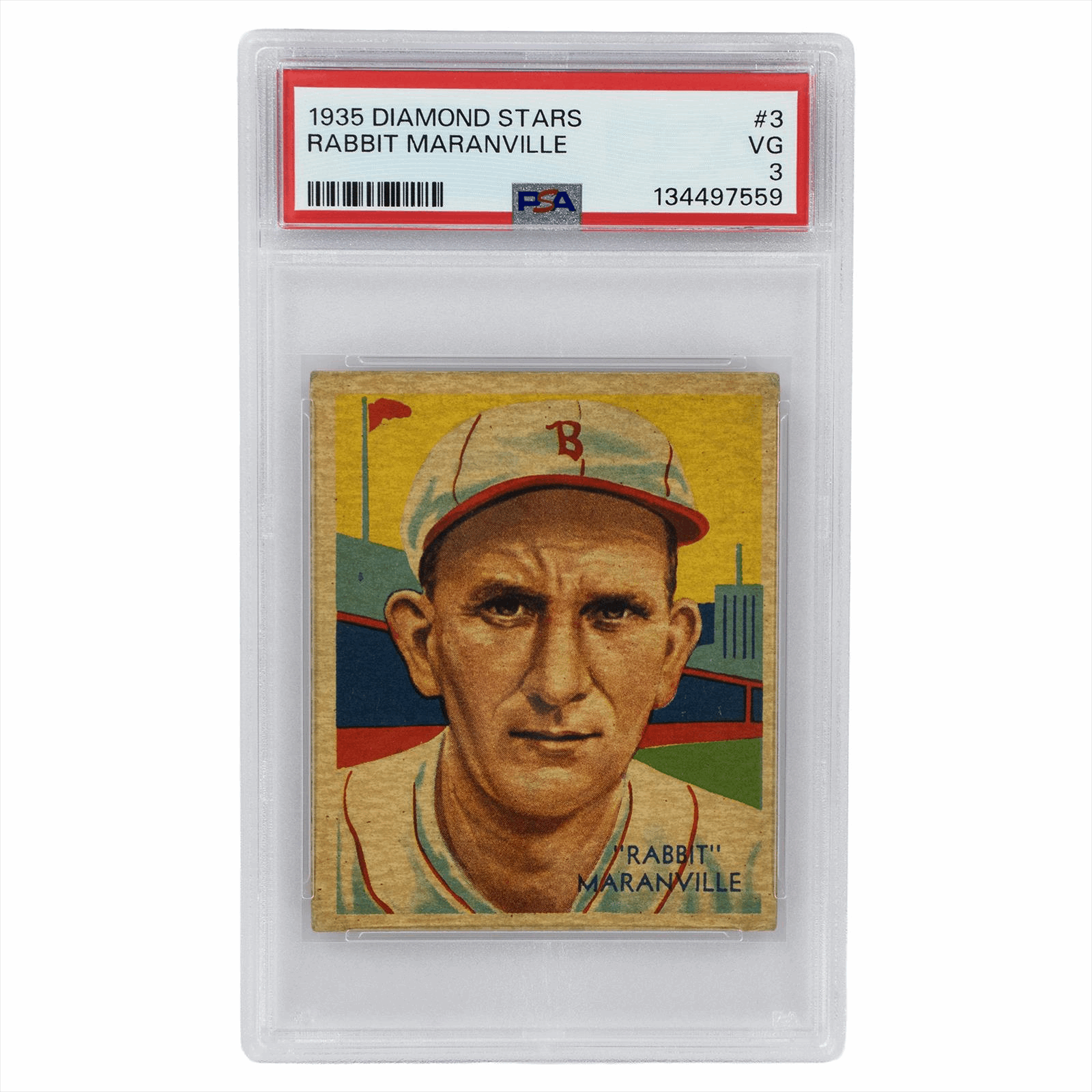 1935 Diamond Stars Rabbit Maranville #3 PSA VG 3 Cert #134497559