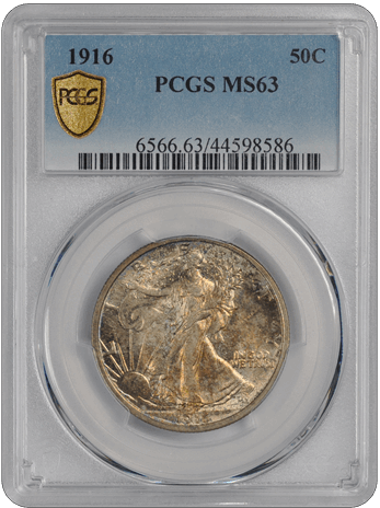 1916 50C Walking Liberty Half Dollar PCGS  #3692-3 MS63