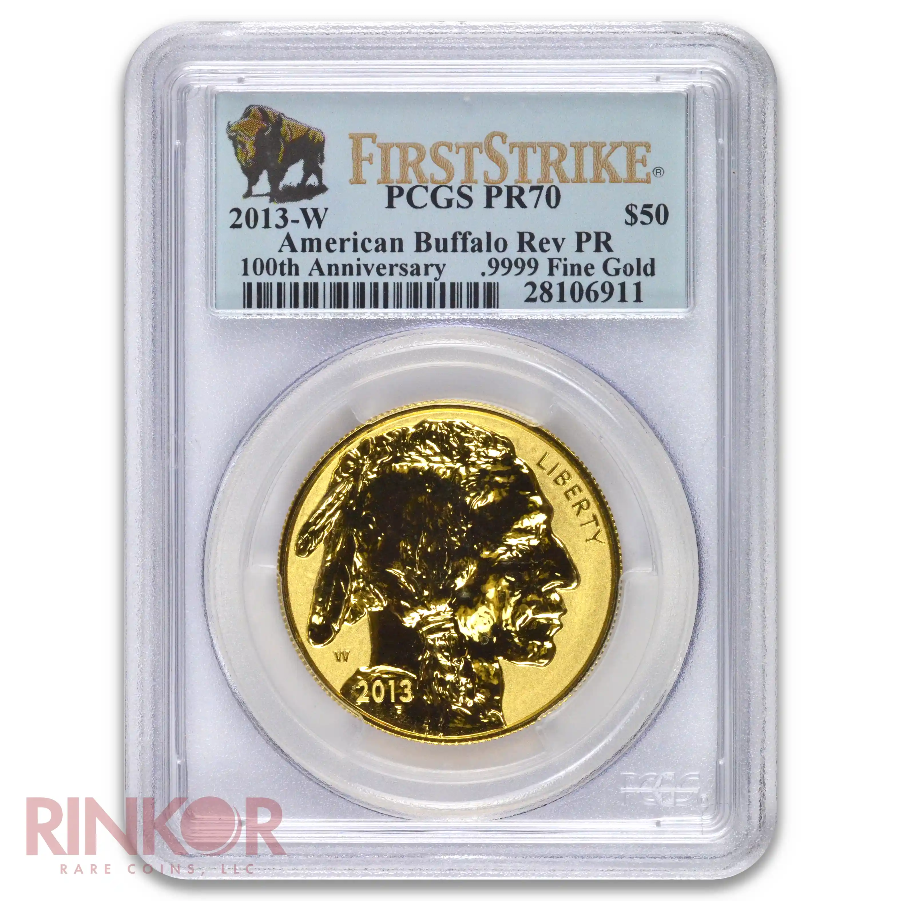 2013-W Reverse Proof 1oz American Gold Buffalo First Strike PCGS PR 70